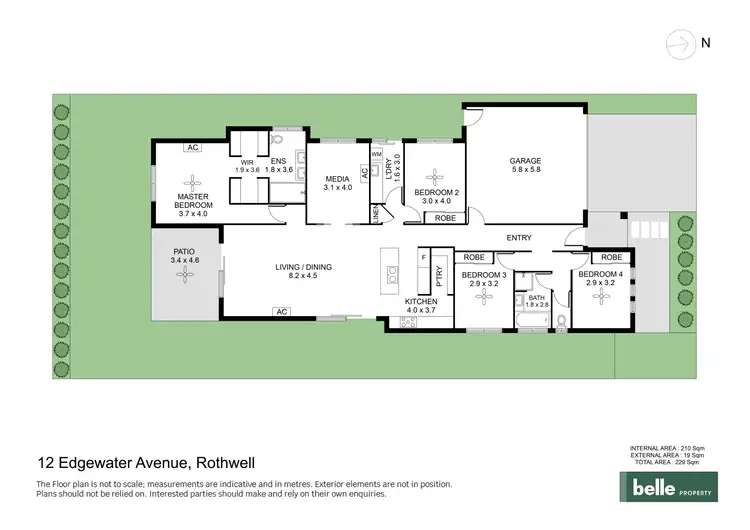 Floorplan of Homely house listing, 12 Edgewater Avenue, Rothwell QLD 4022