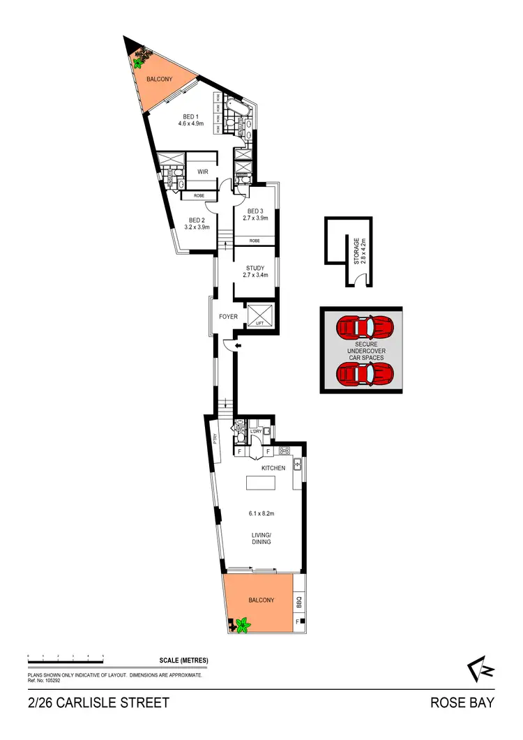 Floorplan of Homely unit listing, 2/26 Carlisle Street, Rose Bay NSW 2029
