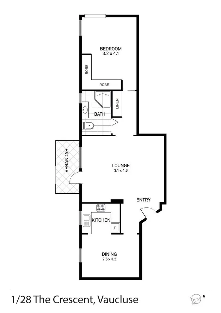 Floorplan of Homely apartment listing, 1/28 The Crescent, Vaucluse NSW 2030
