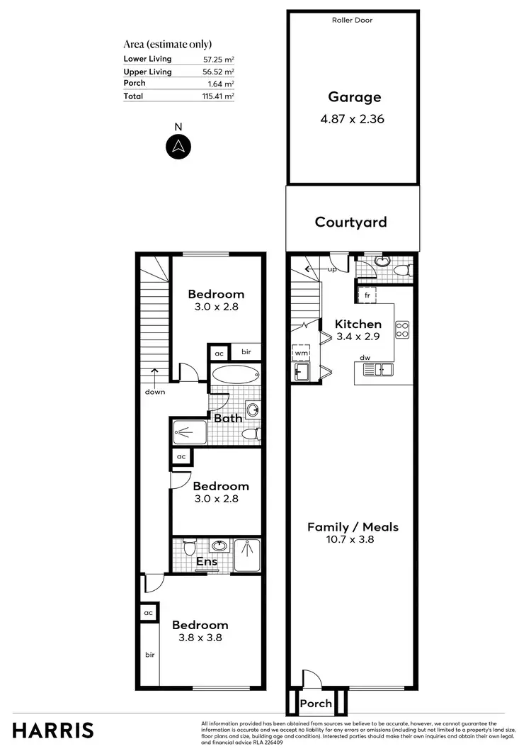 Floorplan of Homely townhouse listing, 19 Thornes Lane, Brompton SA 5007