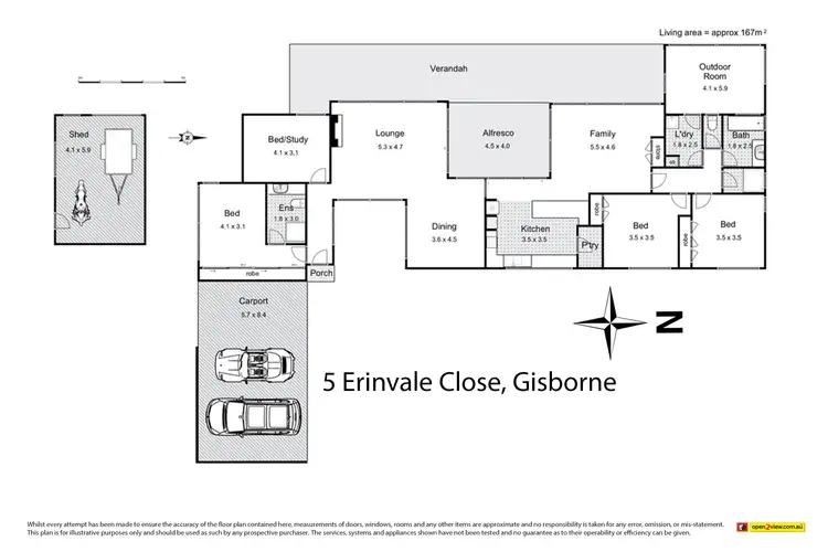 Floorplan of Homely house listing, 5 Erinvale Close, Gisborne VIC 3437