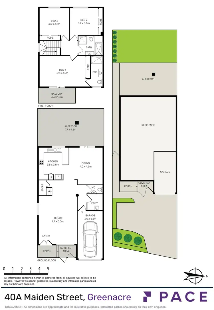 Floorplan of Homely semi-detached listing, 40A Maiden Street, Greenacre NSW 2190