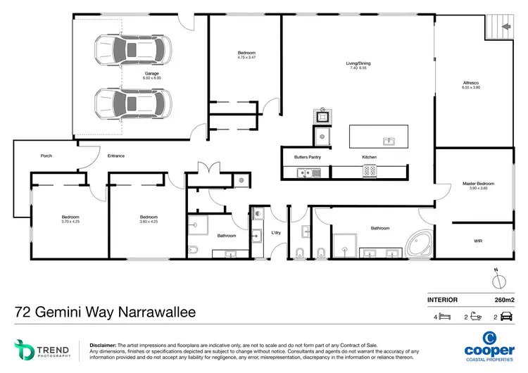 Floorplan of Homely house listing, 72 Gemini Way, Narrawallee NSW 2539