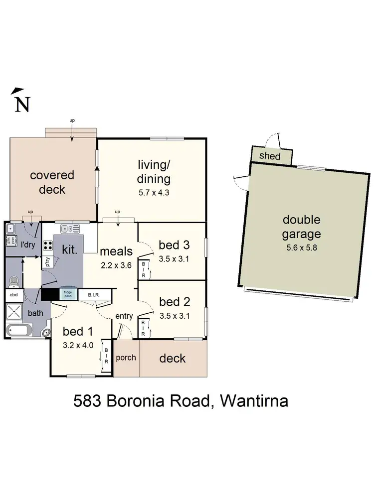 Floorplan of Homely house listing, 583 Boronia Road, Wantirna VIC 3152