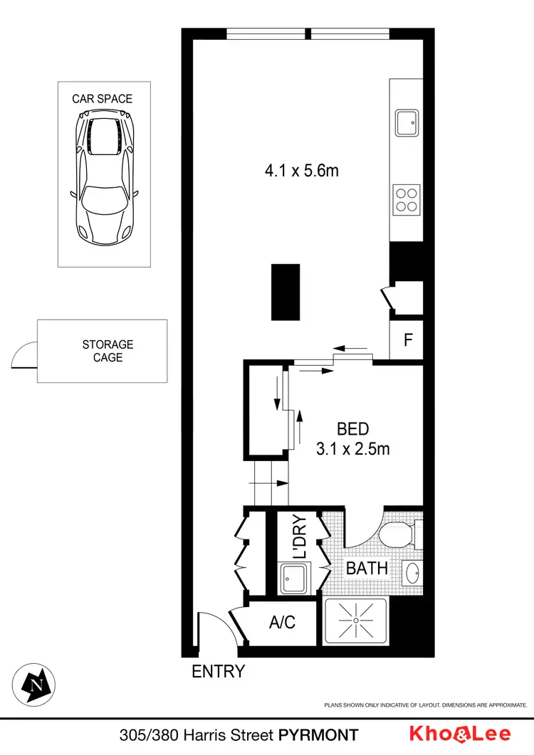 Floorplan of Homely unit listing, 305/380 Harris Street, Pyrmont NSW 2009