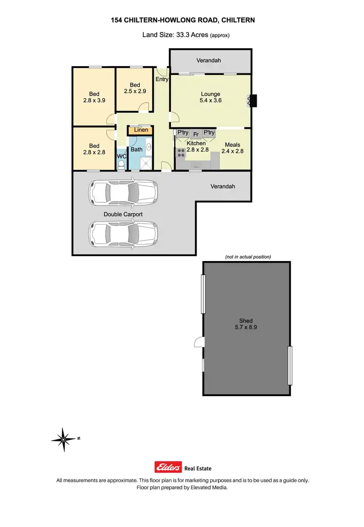 Floorplan of Homely rural property listing, 154 Chiltern Howlong Road, Chiltern VIC 3683