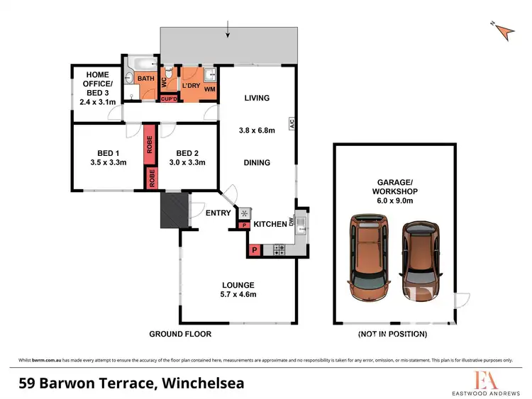 Floorplan of Homely house listing, 59 Barwon Terrace, Winchelsea VIC 3241