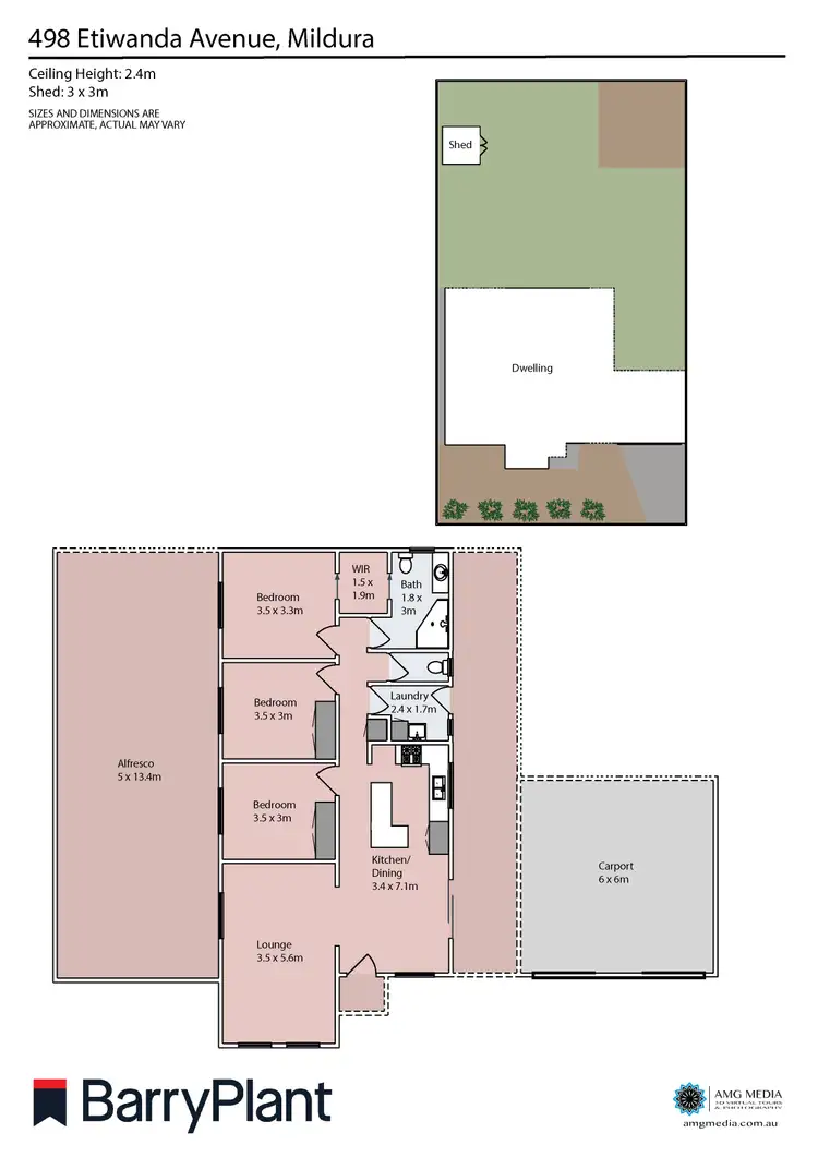 Floorplan of Homely house listing, 498 Etiwanda Avenue, Mildura VIC 3500