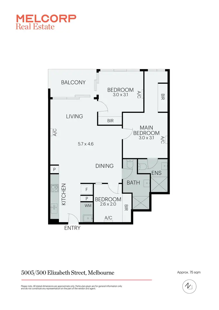 Floorplan of Homely apartment listing, 5005/500 Elizabeth Street, Melbourne VIC 3000
