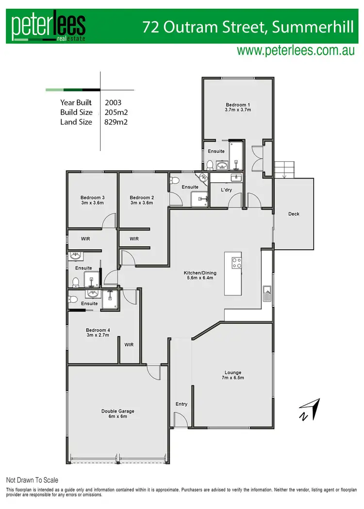 Floorplan of Homely house listing, 72 Outram Street, Summerhill TAS 7250