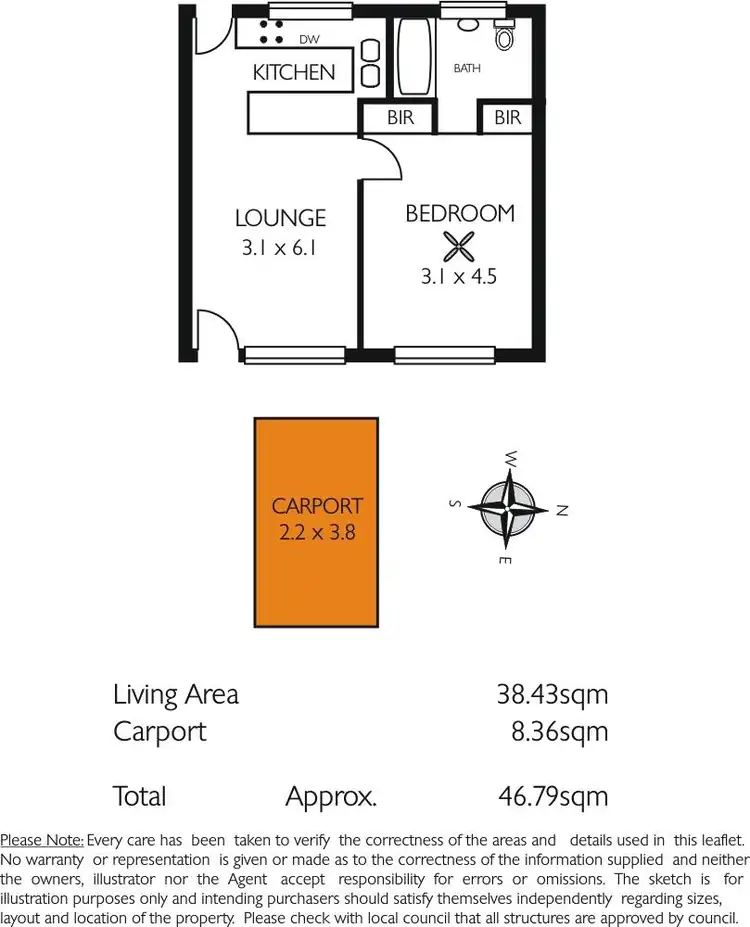 Floorplan of Homely unit listing, 3/100 Robsart Street, Parkside SA 5063