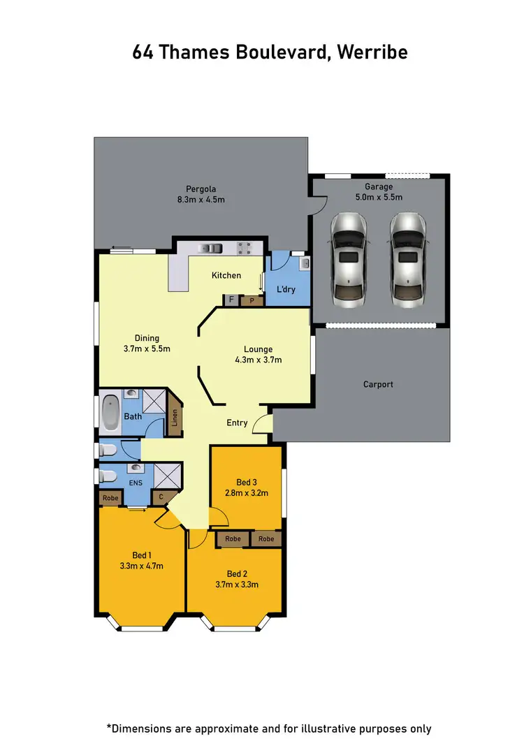 Floorplan of Homely house listing, 64 Thames Boulevard, Werribee VIC 3030