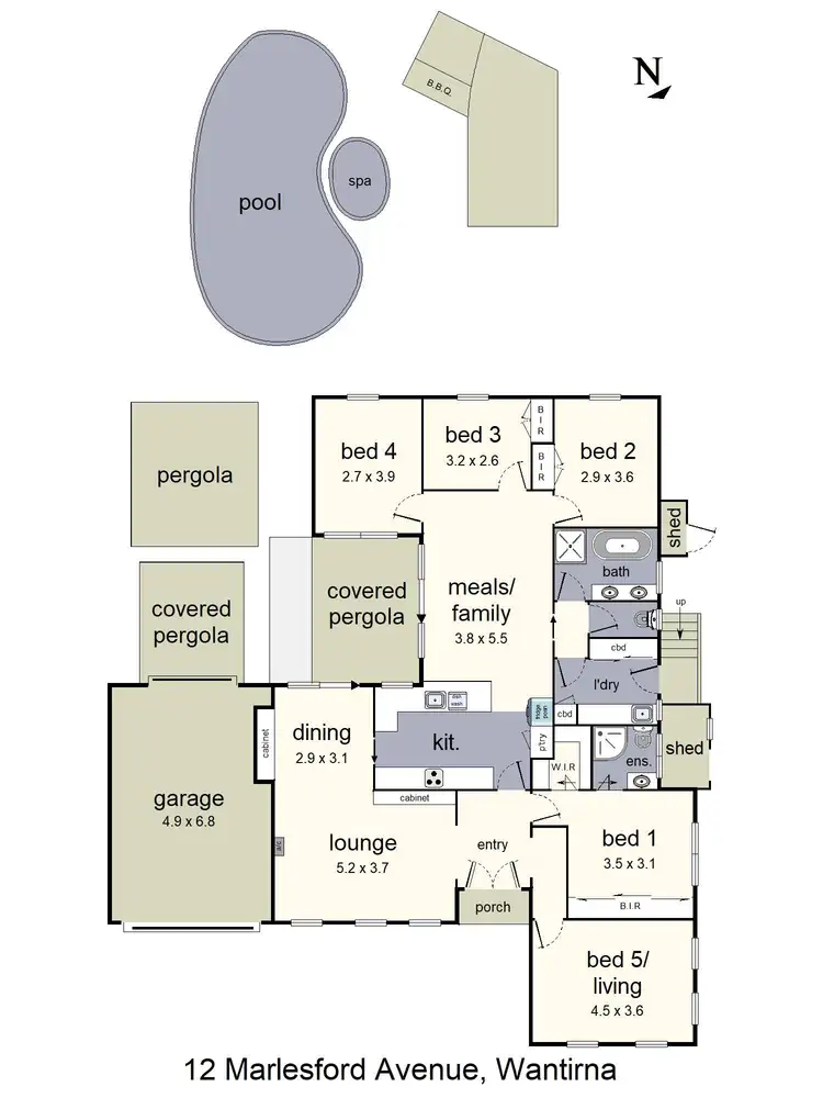 Floorplan of Homely house listing, 12 Marlesford Avenue, Wantirna VIC 3152