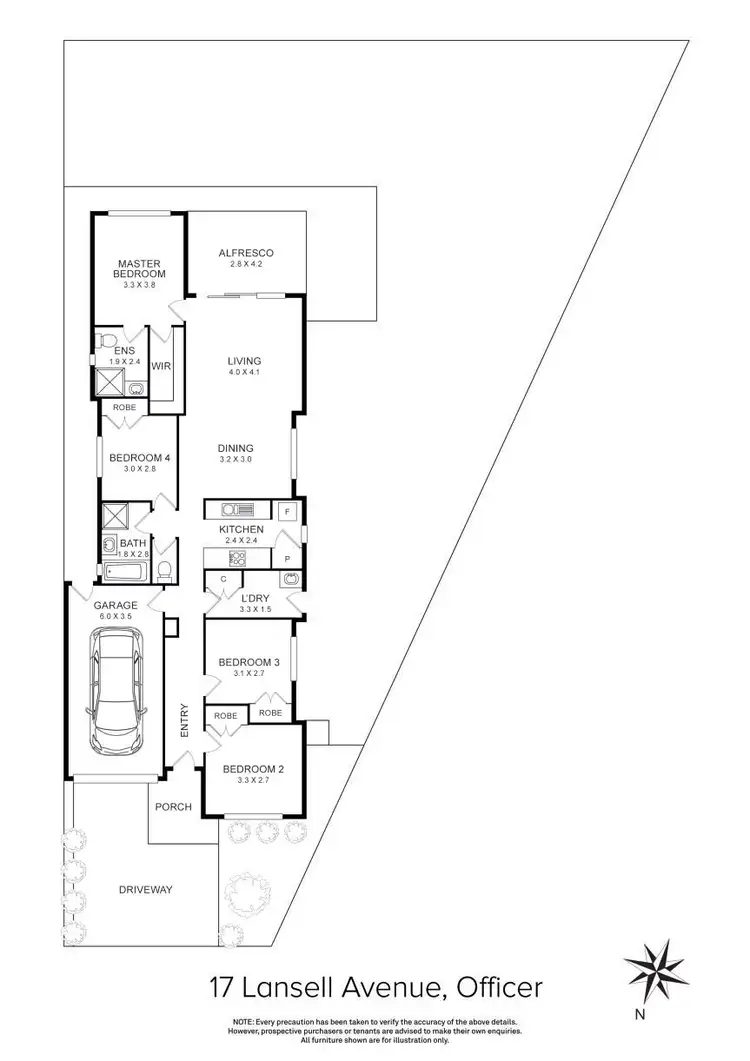 Floorplan of Homely house listing, 17 Lansell Avenue, Officer VIC 3809