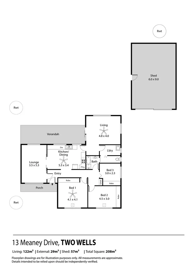 Floorplan of Homely house listing, 13 Meaney Road, Two Wells SA 5501