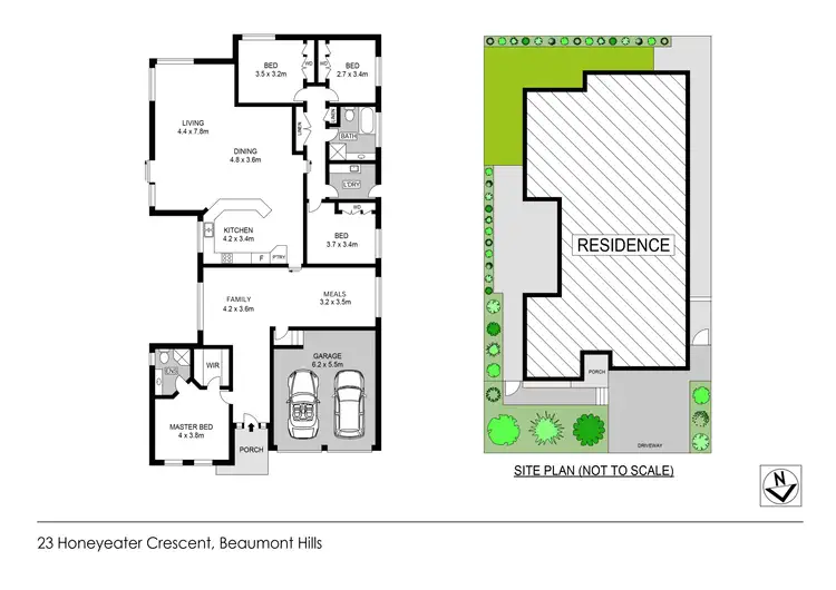 Floorplan of Homely house listing, 23 Honeyeater Crescent, Beaumont Hills NSW 2155