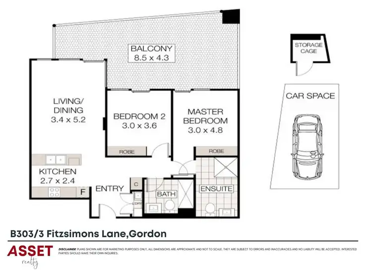 Floorplan of Homely apartment listing, B303/3 Fitzsimons Lane, Gordon NSW 2072