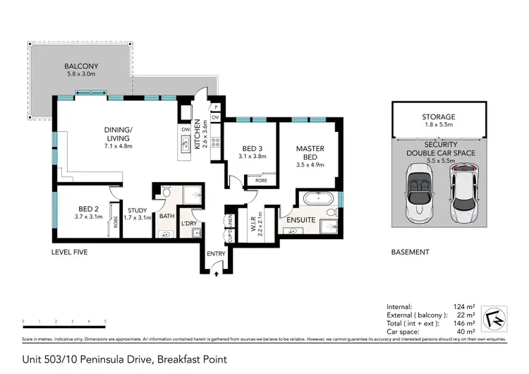 Floorplan of Homely apartment listing, 503/10 Peninsula Drive, Breakfast Point NSW 2137