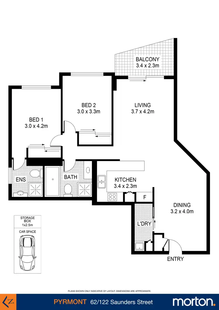 Floorplan of Homely apartment listing, 62/122 Saunders Street, Pyrmont NSW 2009