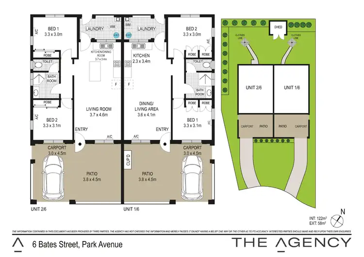 Floorplan of Homely semi-detached listing, 6 Bates Street, Park Avenue QLD 4701