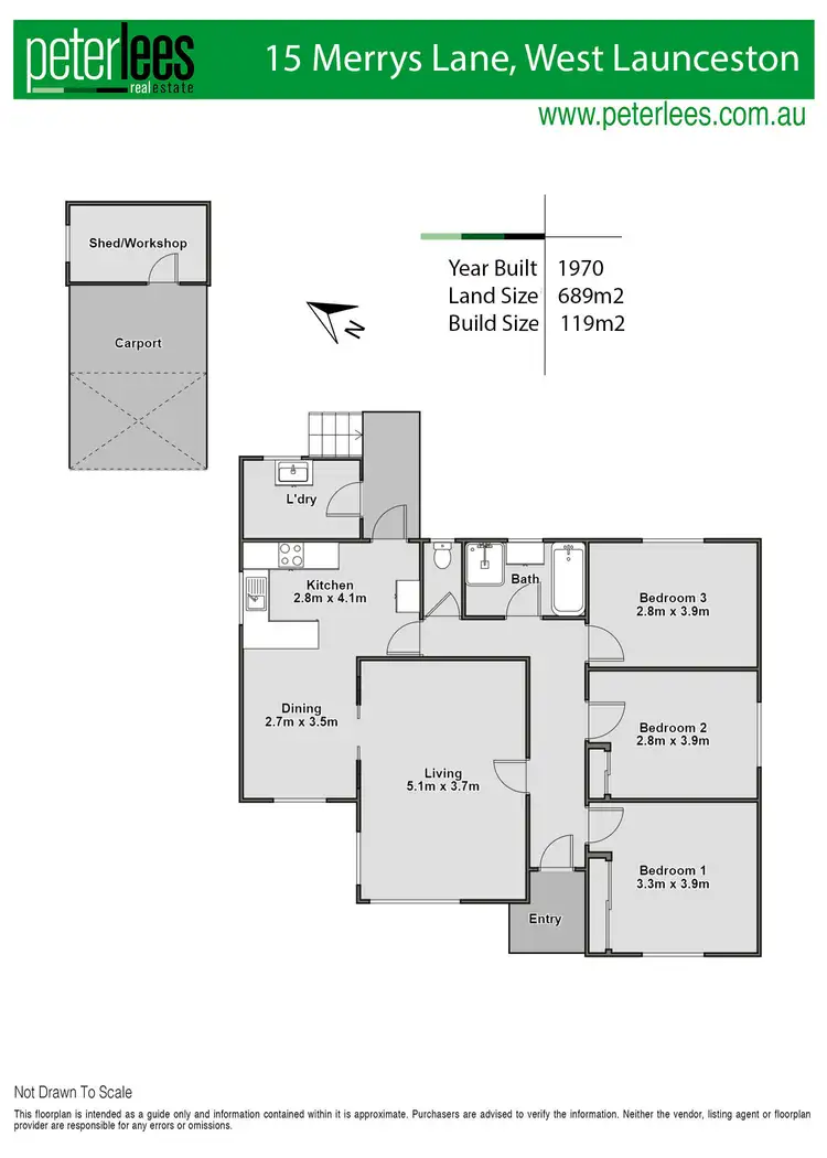 Floorplan of Homely house listing, 15 Merrys Lane, West Launceston TAS 7250