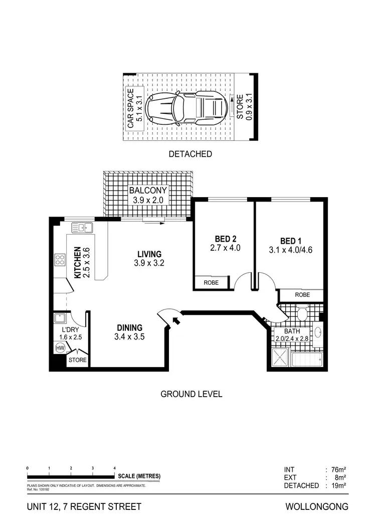 Floorplan of Homely unit listing, 12/7 Regent Street, Wollongong NSW 2500