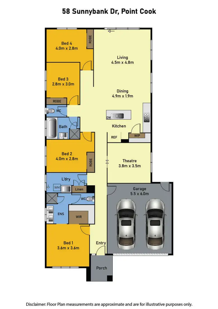 Floorplan of Homely house listing, 58 Sunnybank Drive, Point Cook VIC 3030