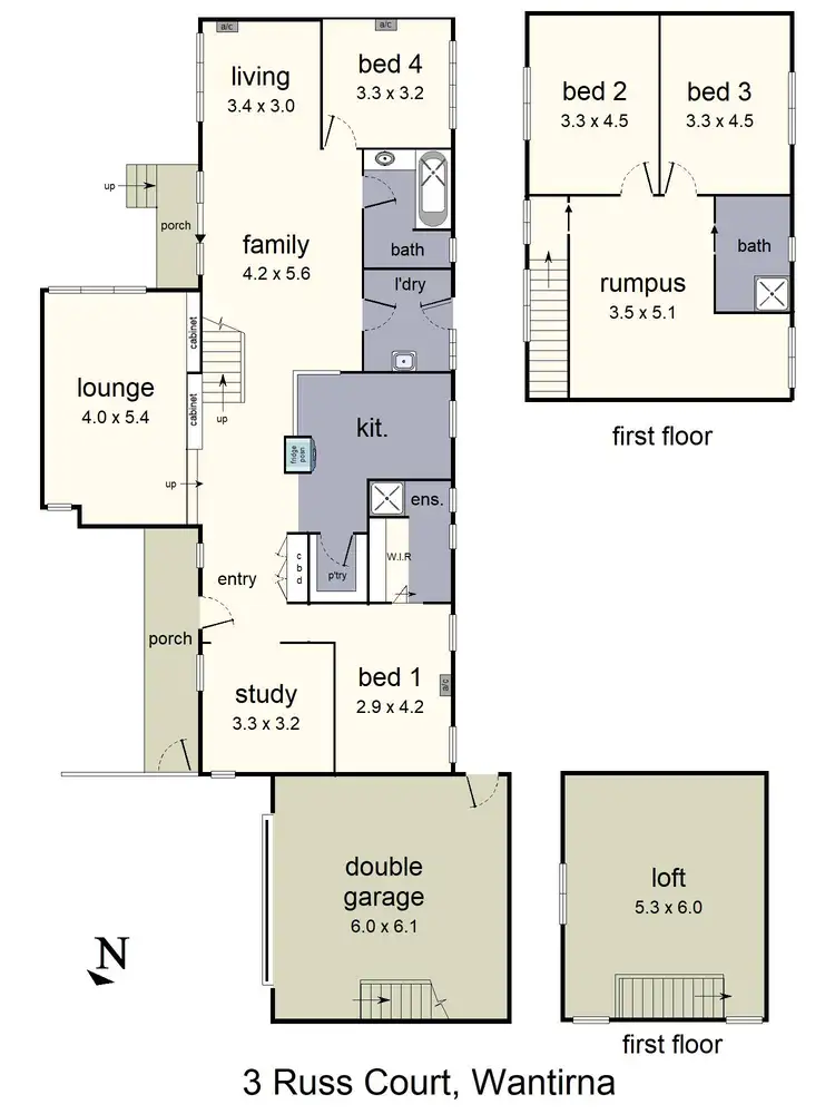 Floorplan of Homely house listing, 3 Russ Court, Wantirna South VIC 3152