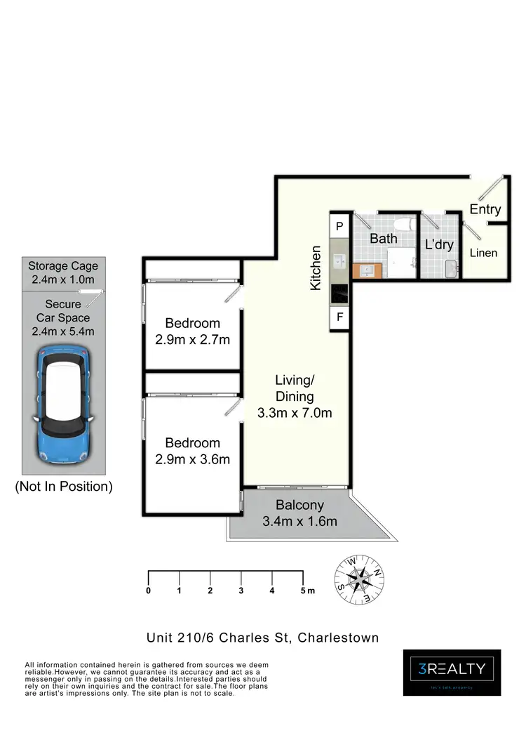 Floorplan of Homely unit listing, 210/6 Charles Street, Charlestown NSW 2290