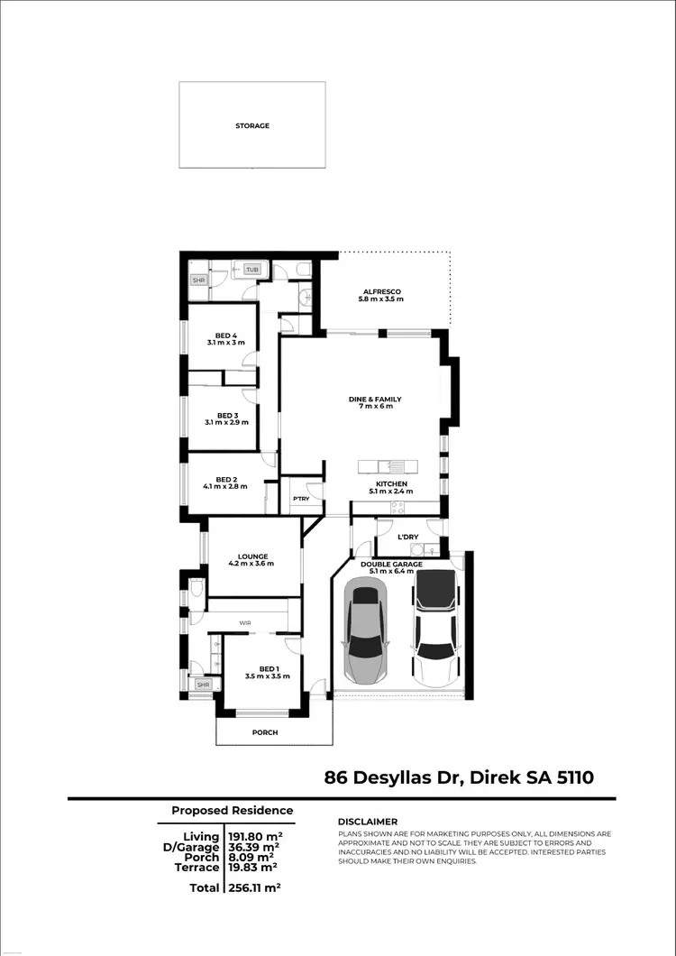 Floorplan of Homely house listing, 86 Desyllas Drive, Direk SA 5110