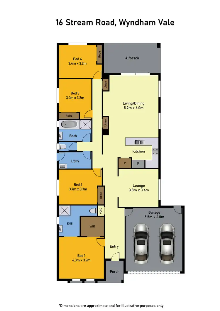 Floorplan of Homely house listing, 16 Stream Road, Wyndham Vale VIC 3024