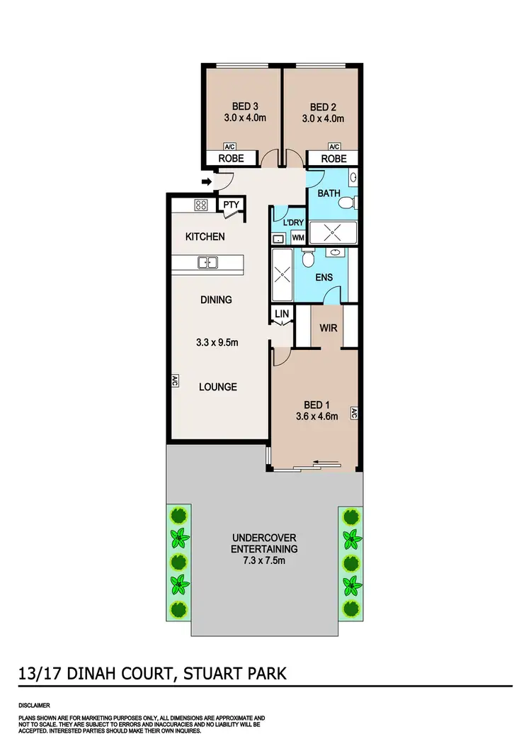 Floorplan of Homely apartment listing, 13/17 Dinah Court, Stuart Park NT 820