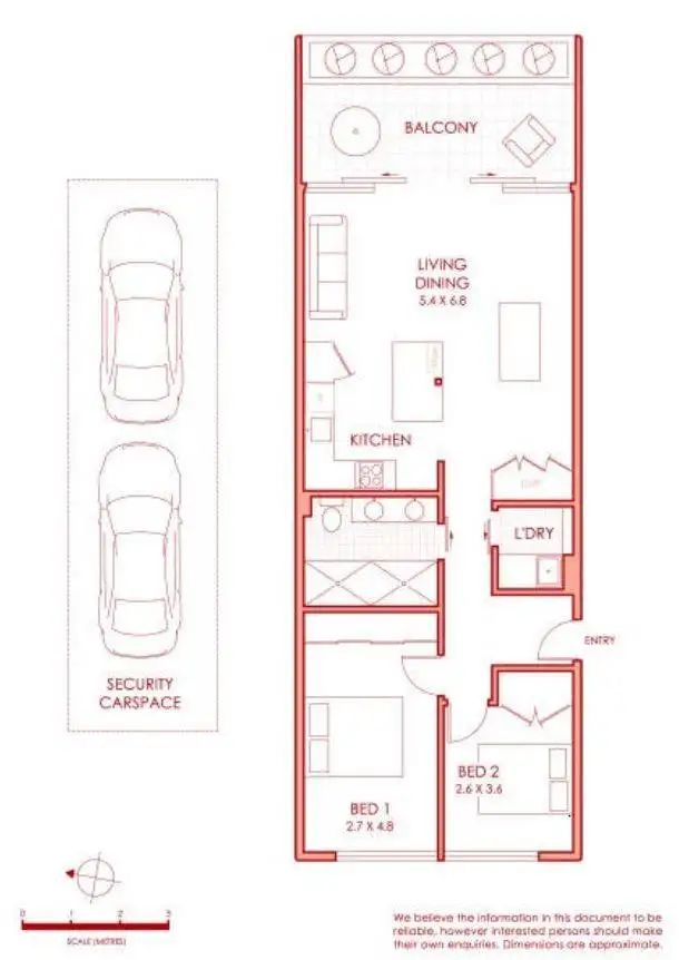 Floorplan of Homely apartment listing, 7/110 Cascade Street, Paddington NSW 2021