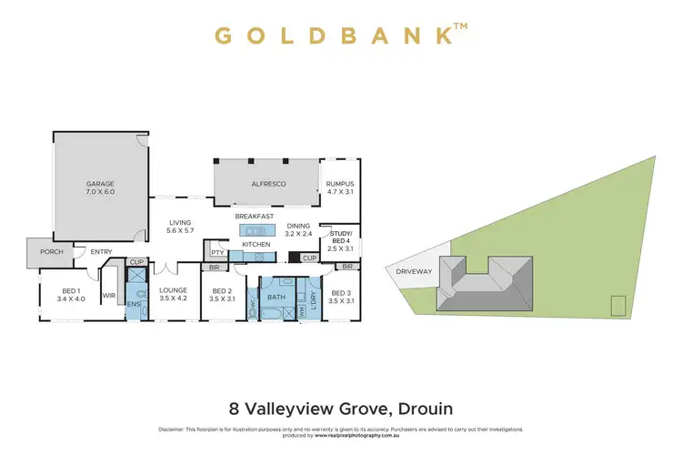 Floorplan of Homely house listing, 8 Valleyview Grove, Drouin VIC 3818