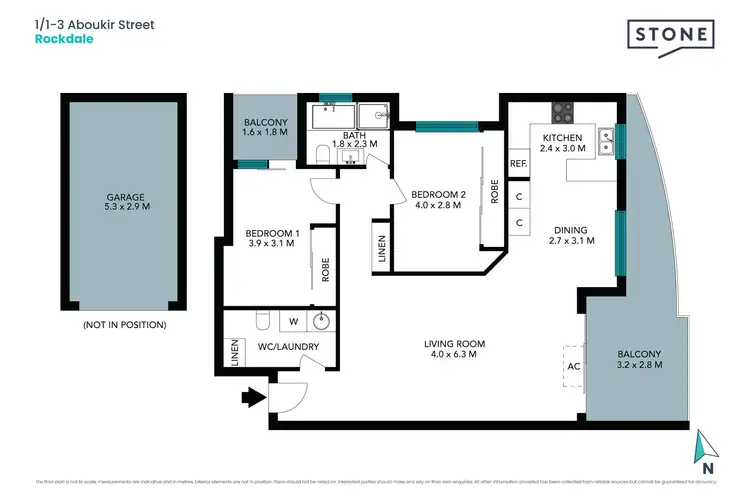 Floorplan of Homely apartment listing, 1/1-3 Aboukir Street, Rockdale NSW 2216
