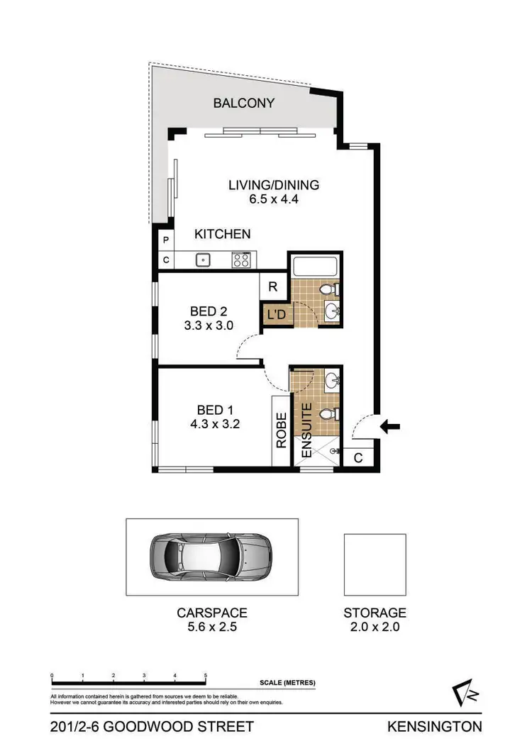 Floorplan of Homely apartment listing, 201/2-6 Goodwood Street, Kensington NSW 2033