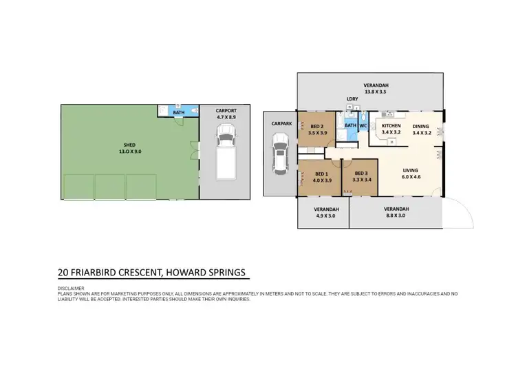 Floorplan of Homely house listing, 20 Friarbird Crescent, Howard Springs NT 835
