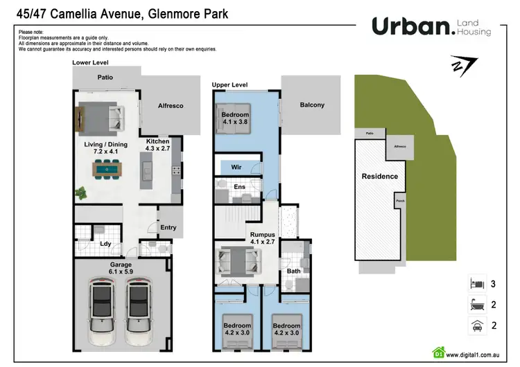 Floorplan of Homely townhouse listing, 45/47 Camellia Avenue, Glenmore Park NSW 2745
