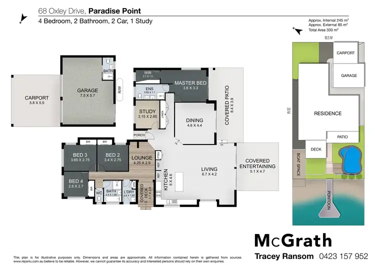 Floorplan of Homely house listing, 68 Oxley Drive, Paradise Point QLD 4216