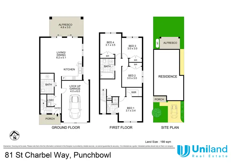 Floorplan of Homely semi-detached listing, 81 St Charbel Way, Punchbowl NSW 2196