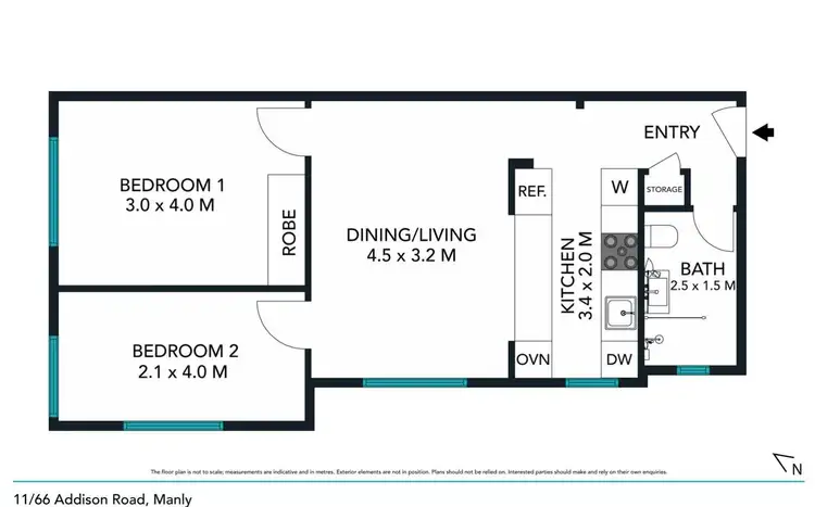 Floorplan of Homely apartment listing, 11/66 Addison Road, Manly NSW 2095