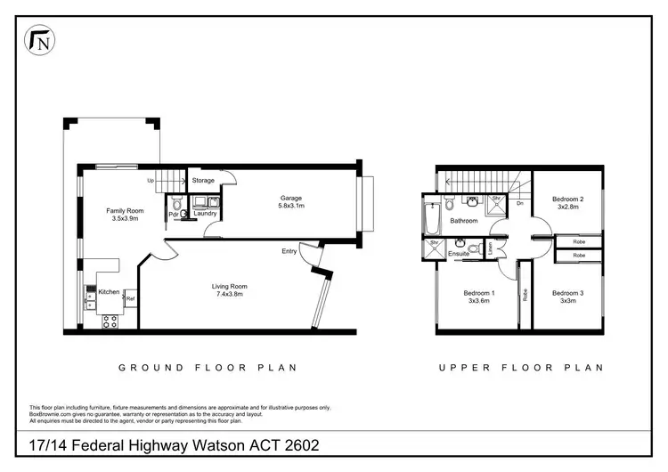 Floorplan of Homely apartment listing, 17/14 Federal Highway, Watson ACT 2602