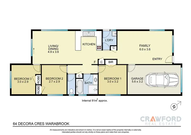Floorplan of Homely house listing, 64 Decora Crescent, Warabrook NSW 2304