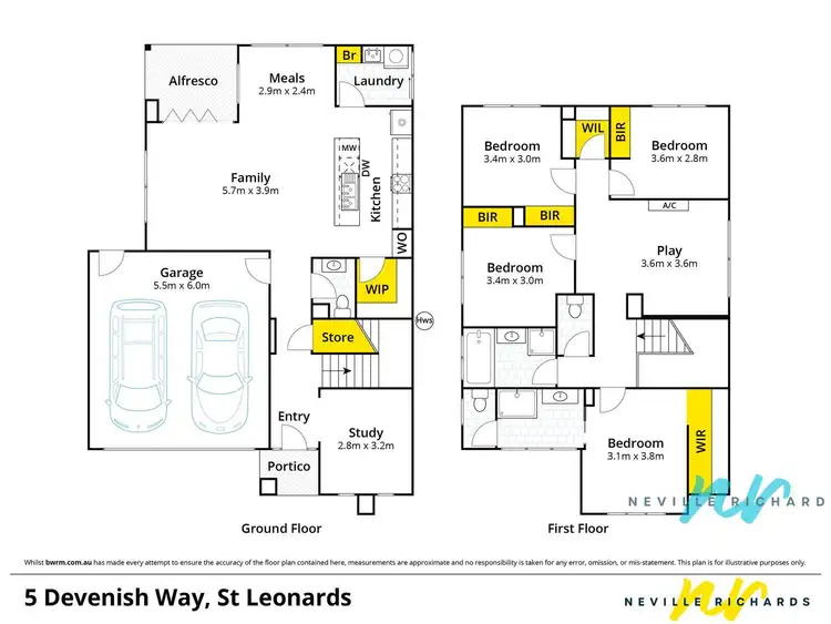 Floorplan of Homely house listing, 5 Devenish Way, St Leonards VIC 3223