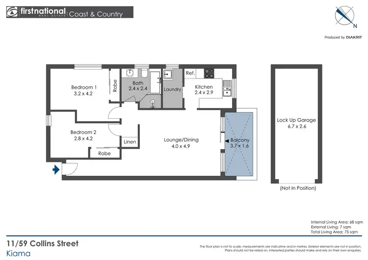 Floorplan of Homely unit listing, 11/59 Collins Street, Kiama NSW 2533