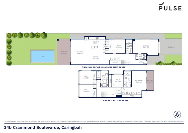 Floorplan of Homely semi-detached listing, 34b Crammond Boulevard, Caringbah NSW 2229