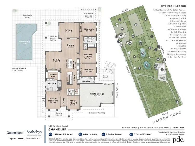 Floorplan of Homely house listing, 181 Bacton Road, Chandler QLD 4155