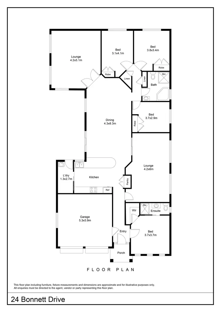 Floorplan of Homely house listing, 24 Bonnett Drive, Goulburn NSW 2580
