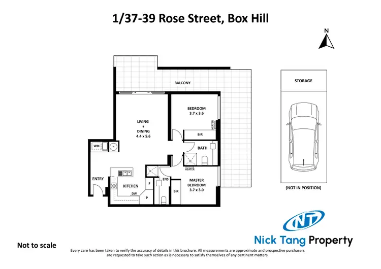 Floorplan of Homely apartment listing, 1/37-39 Rose Street, Box Hill VIC 3128