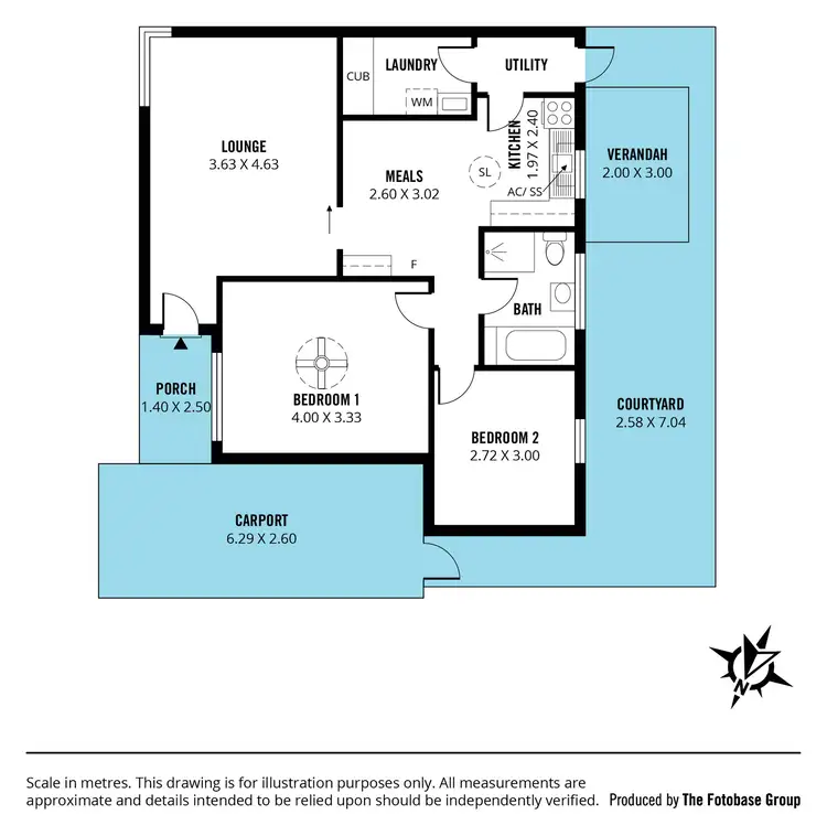 Floorplan of Homely unit listing, 2/4 Wattle Avenue, Hove SA 5048